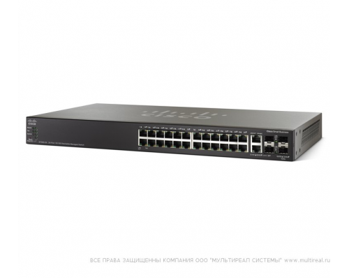 Cisco SF500-24P 24-port 10/100 POE Stackable Managed Switch with Gigabit Uplinks купить QBS.ru