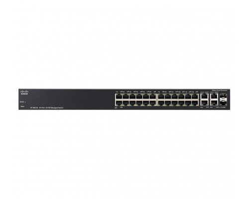 Cisco SF300-24 24-port 10/100 Managed Switch with Gigabit Uplinks купить QBS.ru