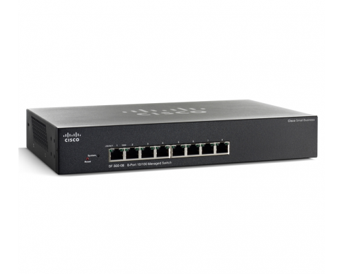 Cisco SF300-08 8-port 10/100 Managed Switch купить QBS.ru