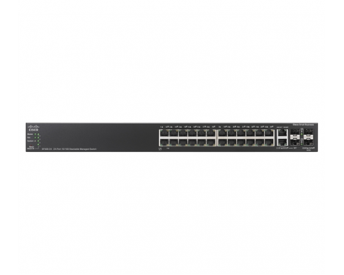 Cisco SF500-24 24-port 10/100 Stackable Managed Switch with Gigabit Uplinks купить QBS.ru