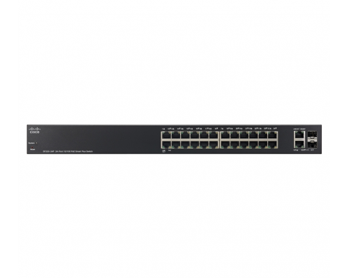 Cisco SF220-24P 24-Port 10/100 PoE Smart Plus Switch купить QBS.ru