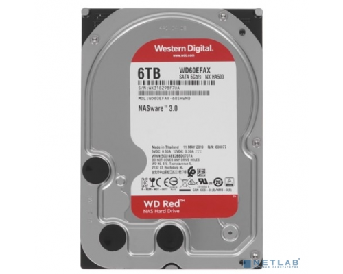 Жесткий диск 6TB WD Red (WD60EFAX) {Serial ATA III, 5400- rpm, 256Mb, 3.5} купить QBS.ru