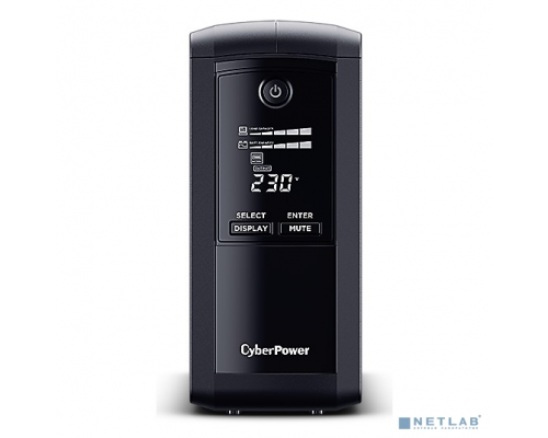 ИБП CyberPower VP1000ELCD ИБП {Line-Interactive, Tower, 1000VA/550W USB/RS-232/RJ11/45  (4 EURO)} купить QBS.ru