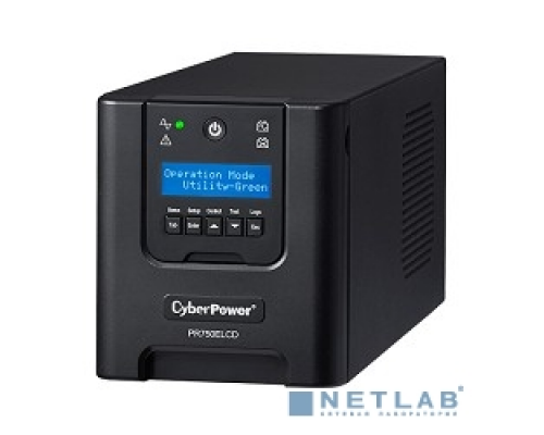 ИБП CyberPower PR750ELCD ИБП {Line-Interactive, Tower, 750VA/675W USB/RS-232/EPO/SNMPslot (6 IEC С13)} купить QBS.ru