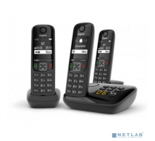 VoIP-телефон Gigaset L36852-H2836-S311 AS690A Trio RUS черный (труб. в компл.:3шт) автооветчик АОН