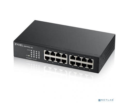Сетевое оборудование ZYXEL GS1100-16-EU0103F 16G неуправляемый  Коммутатор купить QBS.ru