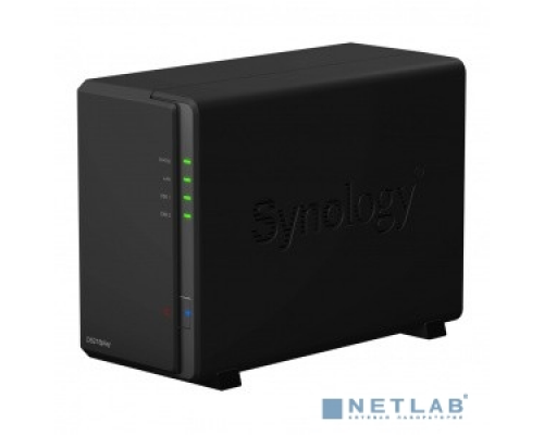 Дисковый массив Synology DS218Play Сетевое хранилище 2xHDD Hot Plug, SATA(3,5), DC1,4GhzCPU/1Gb/RAID0,1/ 2xUSB3.0/1GigEth/iSCSI/2xIPcam(upto15)/1xPS купить QBS.ru