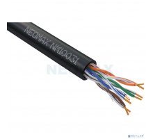 Неомакс  Витая пара Кабель NEOMAX NM10031 U/UTP cat.5е 4 пары (305 м) 0.51 мм (24 AWG) Медь, внешний, PE, черный