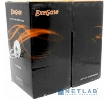 Кабель Exegate EX256748RUS Кабель UTP 4 пары кат.5e Exegate бескислородная медь,24AWG, FLUKE® test pass, бухта 305м, серый, PVC