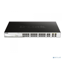 Сетевое оборудование D-Link DGS-1210-28MP/FL1A PROJ Управляемый L2 коммутатор с 24 портами 10/100/1000Base-T и 4 комбо-портами 100/1000Base-T/SFP (24 порта PoE 802.3af/at, РоЕ-бюджет 370 Вт)