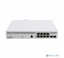 Сетевое оборудование Mikrotik CSS610-8P-2S+IN PoE-коммутатор, 8х 1G RJ45, 2х SFP+, раздача PoE 140 Вт, SwitchOS Lite
