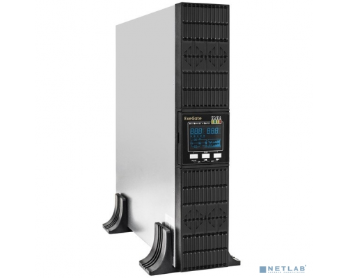 ИБП Exegate EX293048RUS ИБП On-line ExeGate PowerExpert ULS-1000.LCD.AVR.1SH.2C13.USB.RS232.SNMP.2U <1000VA/1000W, On-Line, PF=1, LCD, 1*Schuko+2*C13 , RS232, USB, SNMP-slot, Rackmount 2U/Tower, металличе купить QBS.ru