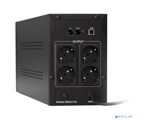 ИБП Exegate EP285490RUS ИБП ExeGate SpecialPro UNB-1200.LED.AVR.EURO.RJ.USB <1200VA/750W, LED, AVR, 4 евророзетки, RJ45/11, USB, Black> купить QBS.ru