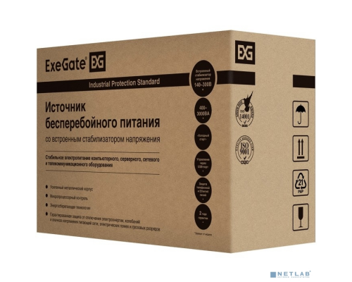 ИБП Exegate EX292606RUS ИБП ExeGate SpecialPro UNB-2000.LED.AVR.1SH.2C13 <2000VA/1200W, LED, AVR,1*Schuko+2*C13, металлический корпус, Black> купить QBS.ru
