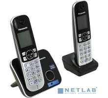 Телефон Panasonic KX-TG6812RUB Радиотелефон черный (2 трубки с ЖК диспл., DECT)