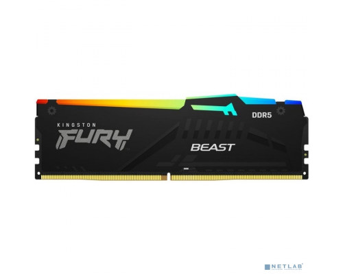 Модуль памяти Kingston 16GB 6000MT/s DDR5 CL40 DIMM FURY Beast RGB KF560C40BBA-16 купить QBS.ru