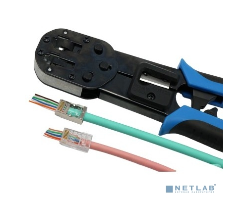 Монтажный инcтрумен Hyperline HL-3H00010 Инструмент обжимной для разъемов RJ45 серии PLEZ купить QBS.ru