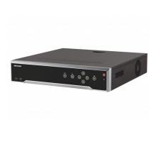 IP-видеорегистратор DS-7716NI-K4 16-ти канальный IP-видеорегистратор Видеовход: 16 каналов; аудиовход: двустороннее аудио 1 канал RCA; видеовыход: 1 VGA до 1080Р, 1 HDMI до 4К; аудиовыход: 1 канал RCA.