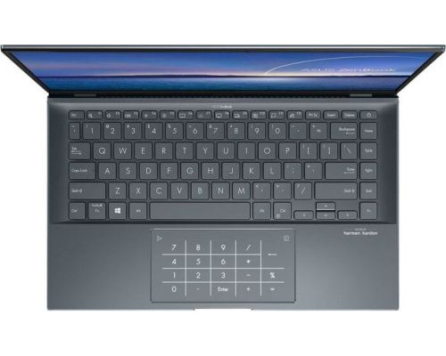 Ноутбук ASUS ZenBook 14 UX435EAL-KC114R 90NB0S91-M005U0 i7-1165G7/16GB/1TB SSD/14 FHD IPS/Iris Xe graphics/WiFi/BT/cam/Win10Home/pine grey купить QBS.ru