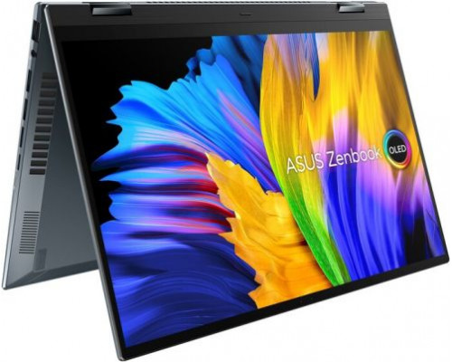 Ноутбук ASUS Zenbook 14 Flip OLED UP5401EA-KN017R 90NB0V41-M007C0 i7-1165G7/16GB/1TB SSD/14 touch OLED WQXGA+/Iris Xe graphics/WiFi/BT/cam/Win10Pro/p купить QBS.ru