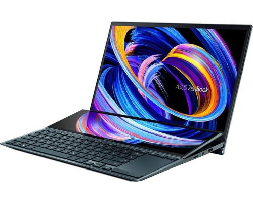 Ноутбук ASUS Zenbook Duo 14 UX482EA-HY227R 90NB0S41-M001T0 i7-1165G7/16GB/1TB SSD/14 FHD IPS/touch/Iris Xe graphics/WiFi/BT/cam/Win10Pro/celestial bl купить QBS.ru
