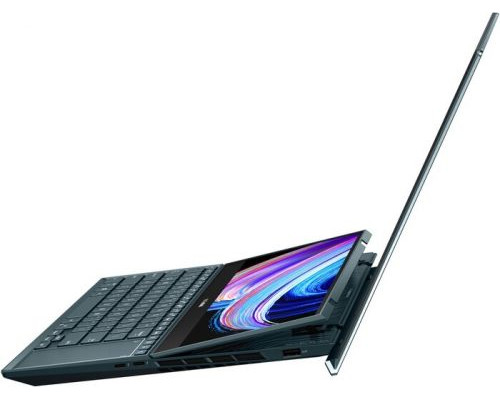 Ноутбук ASUS Zenbook Pro Duo UX582HS-H2002X 90NB0V21-M000D0 i9-11900H/32GB DDR4/1TB SSD/15,6 UHD/touch/GeForce RTX 3080 8GB/WiFi/BT/cam/Win11Pro/blue купить QBS.ru