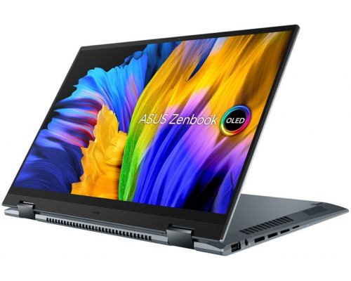 Ноутбук ASUS Zenbook 14 Flip OLED UP5401EA-KN100W 90NB0V41-M008X0 i7-1165G7/16GB/1TB SSD/14 WQXGA+/touch/Intel Iris Xe/WiFi/Win11Pro/pine grey купить QBS.ru