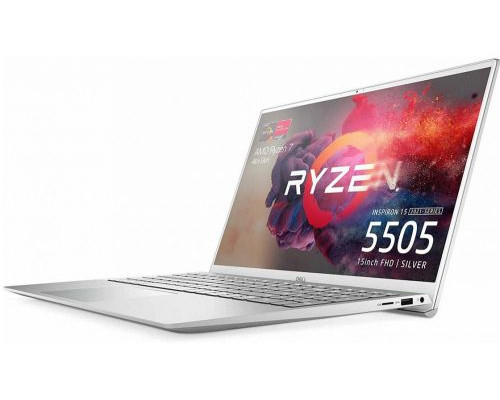 Ноутбук Dell Inspiron 5505 Ryzen 7 4700U/8GB/512GB SSD/15.6 FHD/Radeon Graphics/WiFi/BT/cam/Win10Home/platnum silver купить QBS.ru