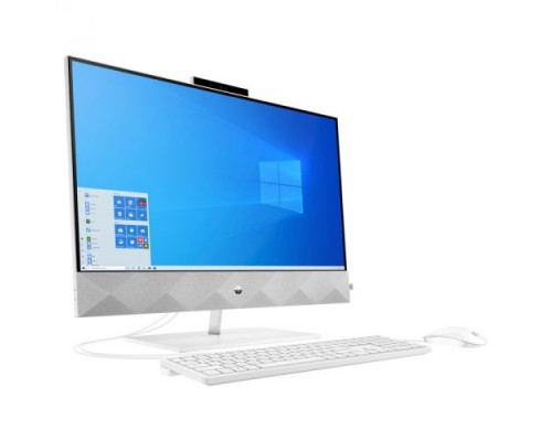 Моноблок 27 HP Pavilion 27-d0007ur 14Q42EA i3-10300T/4GB/256GB SSD /Internal graphics/no DVD/kbd/mouse/WiFi/BT/Cam/Win10Home/white купить QBS.ru
