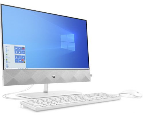 Моноблок 23.8 HP Pavilion A 24-k0006ur 1Y2H5EA Ryzen3-4300U/4GB/256GB SSD/FHD/AMD Integrated Graphics/no DVD/kbd-mouse wired/Cam/Win10/white купить QBS.ru