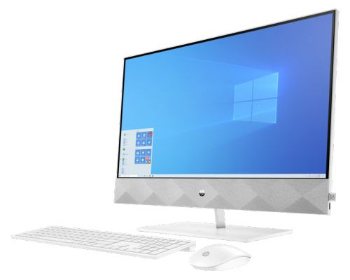 Моноблок 27 HP Pavilion I 27-27-d0014ur 199T7EA i7-10700T/16GB/512GB SSD/UHD/nVidia Gef MX350 4GB/no DVD/kbd mouse wireless/Cam/Win10/white купить QBS.ru