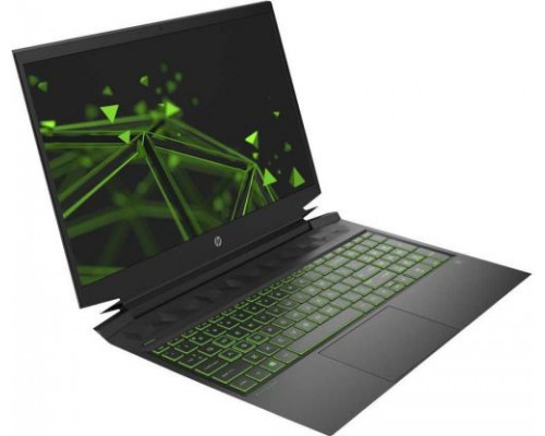 Ноутбук HP Pavilion Gaming 16-a0017ur 22R51EA i5-10300H/8GB/512GB SSD/16.1 FHD/GTX1650 4GB/DOS/black green купить QBS.ru