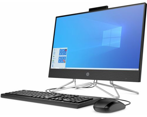 Моноблок 21,5 HP 22-df0146ur NT 5D1X0EA Ryzen 3 3250U/4GB/256GB SSD/Radeon Graphics/FHD/wired kbd/mouse/cam/Win11Home/jet black купить QBS.ru
