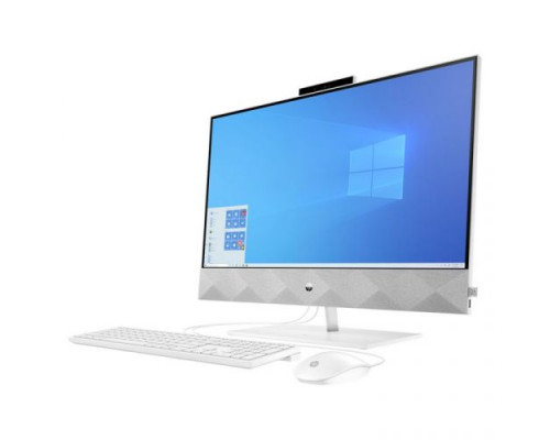 Моноблок 23.8 HP Pavilion 24-k0039ur 496Z1EA i3-10300T/8GB/256GB SSD/GeForce MX350 2GB/FHD/noDVD/USB kbd/USB mouse/WiFi/BT/cam/Win10Home/white купить QBS.ru