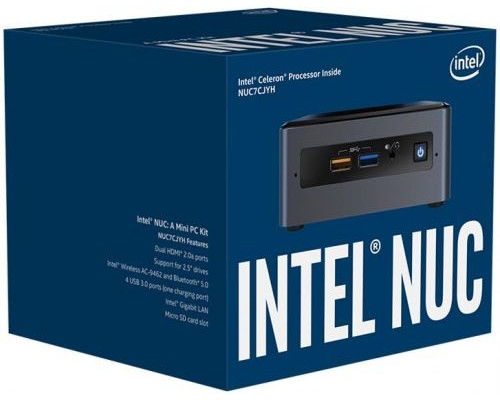 Платформа Intel BOXNUC7CJYHN Celeron J4005, 2*DDR4, 2.5 HDD/SSD, HD Graphics, 7.1CH, WiFi, BT, Glan, 4*USB3.0, 2*HDMI, card-reader, купить QBS.ru