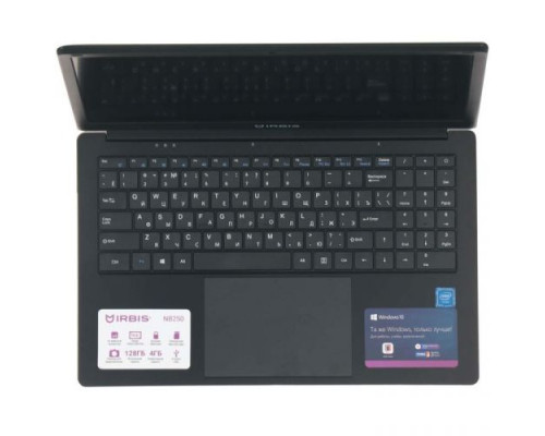 Ноутбук Irbis NB250 J3710/4GB/128GB eMMC/HD graphics/15.6 FHD IPS/WiFi/BT/cam/Win10Home/black купить QBS.ru