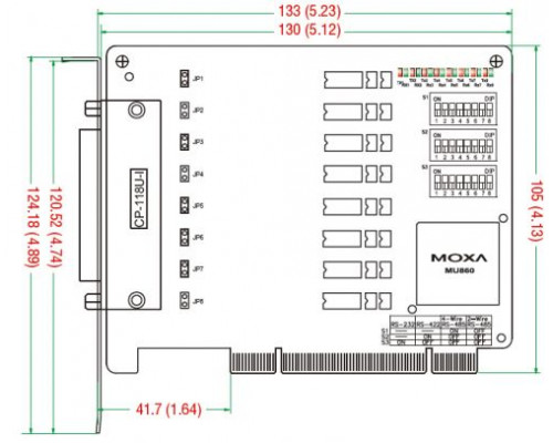 Плата MOXA CP-118U-I w/o Cable купить QBS.ru