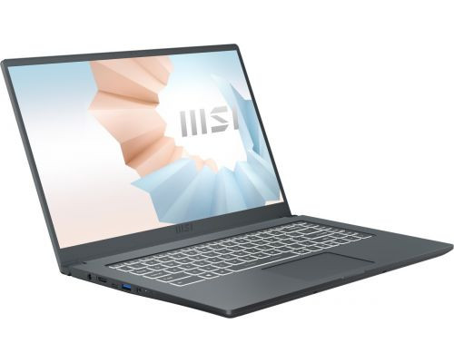 Ноутбук MSI Modern 15 A11MU-832RU 9S7-155266-832 i5 1155G7/8GB/512GB SSD/Iris Xe graphics/15.6 IPS FHD/WiFi/BT/cam/Win10Home/grey купить QBS.ru