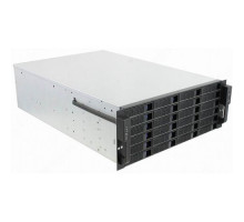 Корпус серверный 4U Procase ES424-SATA3-B-0 (24 SATA 3/SAS hotswap HDD), черный, без блока питания, глубина 650мм, MB 12"x13"