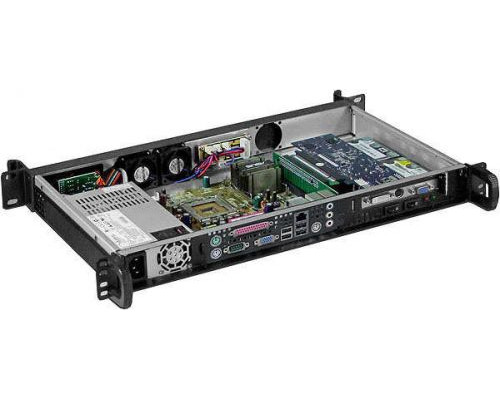 Корпус серверный 1U Procase UM125-B-0 rear/front-access, черный, без блока питания, глубина 250мм купить QBS.ru