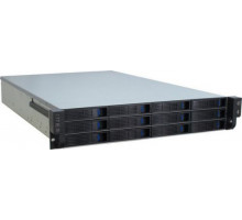 Корпус серверный 2U Procase ES212-SATA3-B-0 (12 SATA II/SAS hotswap HDD), черный, без блока питания, глубина 650мм, MB 12"x13"