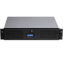 Корпус серверный 2U Procase GM238D-B-0 дверца, черный, панель управления, без блока питания, глубина 380мм, MB 9.6"x9.6"