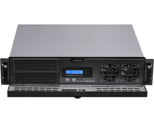 Корпус серверный 2U Procase GM238D-B-0 дверца, черный, панель управления, без блока питания, глубина 380мм, MB 9.6x9.6 купить QBS.ru