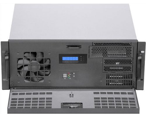 Корпус серверный 4U Procase GM438D-B-0 черный, панель управления, без блока питания, глубина 380мм, MB 12x13 купить QBS.ru