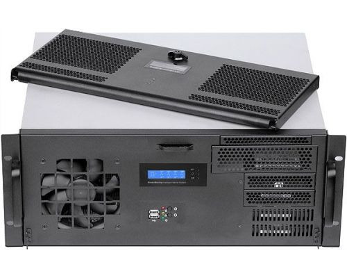 Корпус серверный 4U Procase GM438D-B-0 черный, панель управления, без блока питания, глубина 380мм, MB 12x13 купить QBS.ru