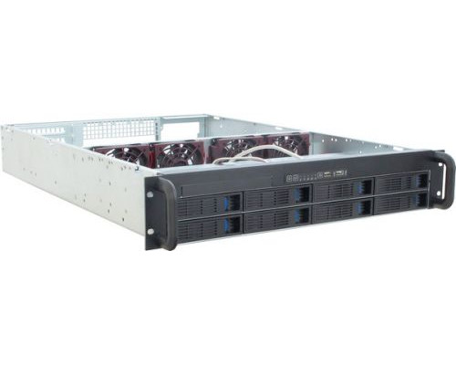 Корпус серверный 2U Procase ES208-SATA3-B-0 (8 SATA II/SAS hotswap HDD), черный, без блока питания, глубина 650мм, MB 12x13 купить QBS.ru