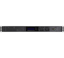 Корпус серверный 1U Procase GM125D-B-0 дверца, черный, панель управления, без блока питания, глубина 250мм, MB ITX 6.7"x6.7"