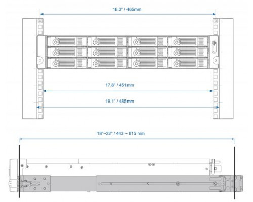 Комплект направляющих QNAP RAIL-B02 купить QBS.ru