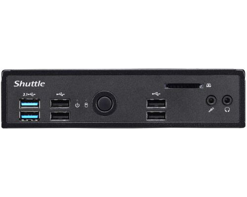 Платформа Shuttle DS10U J4205U, 2*DDR4L SODIMM (2400MHz), 2.5 HDD/SSD, M.2, 2*GLan, WiFi, BT, HDMI, DP, VGA, 4*USB 3.1, 4*USB 2.0, SD card reader, 65 купить QBS.ru