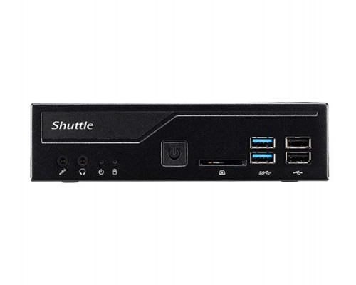 Платформа Shuttle XPC slim DH410 LGA1200, H410, 2*SODIMM DDR4, 2.5 HDD/SSD, M.2, 5.1CH, 2*Glan, card reader, 4*USB 3.2, HDMI, DP, 2*COM, audio, noOS купить QBS.ru